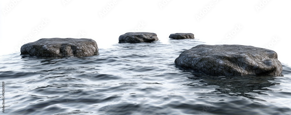 Fototapeta premium Rocks in Water (1)