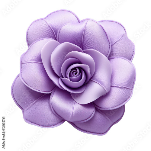 Elegant periwinkle rose artwork, showcasing soft petals and a central swirl