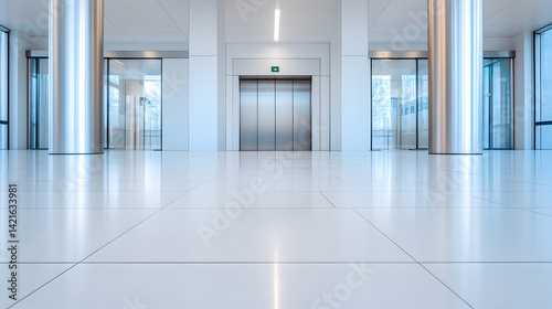 Wallpaper Mural Modern Office Lobby Interior with Bright Lighting and Clean Lines Torontodigital.ca