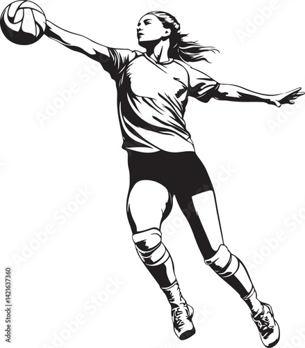volleyball player silhouette