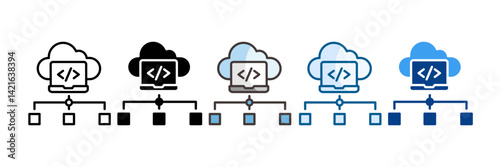 It Infrastructure Icon Set Multiple Style Collection