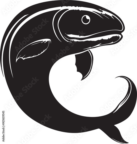 vector illustration of a eel