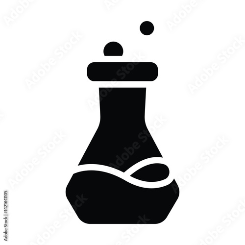 Simple Experiment glyph icon. The icon can be used for websites, print templates, presentation templates, illustrations, etc	