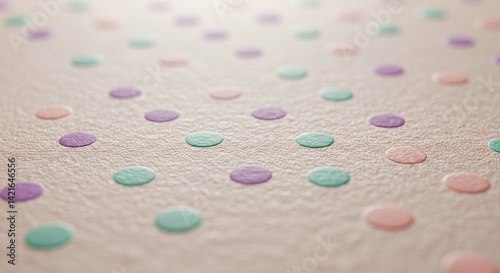 Pastel Polka Dot Pattern Background Texture Soft Pink Purple Mint Green Circles photo