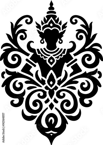 sketch vector illustration silhouette design icon logo symbol mascot detail creature mythology classic vintage knight wayang ethnic traditional vintage classic