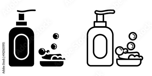 Body wash icon on white background