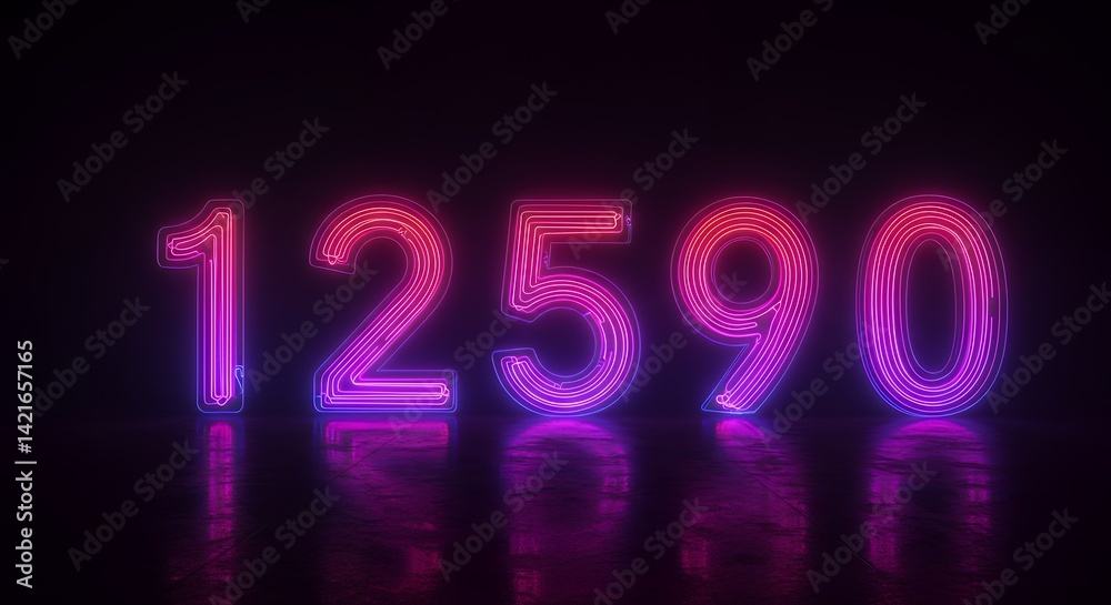 Numbers 12590 Neon Lights Numbers 12590 Neon Lights