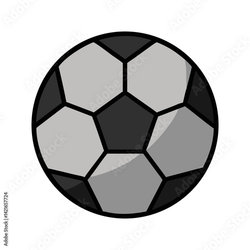 Classic black and white soccer ball icon