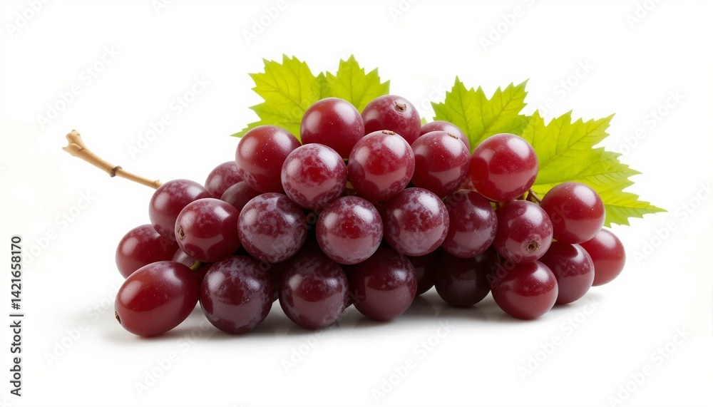 Obraz premium red grapes isolated on white