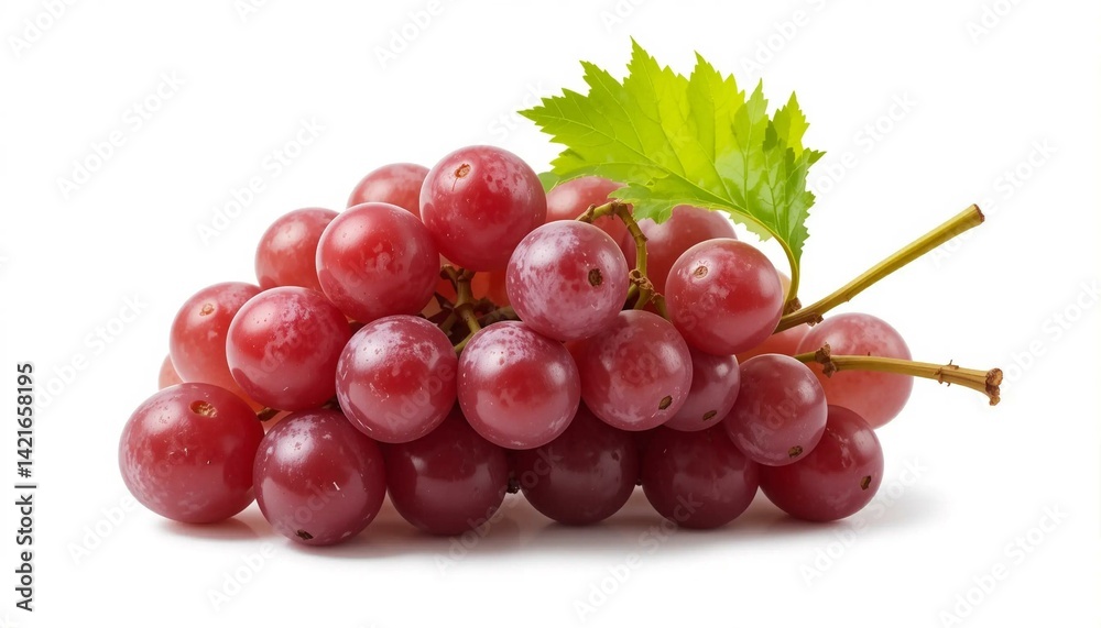 Fototapeta premium red grapes isolated on white