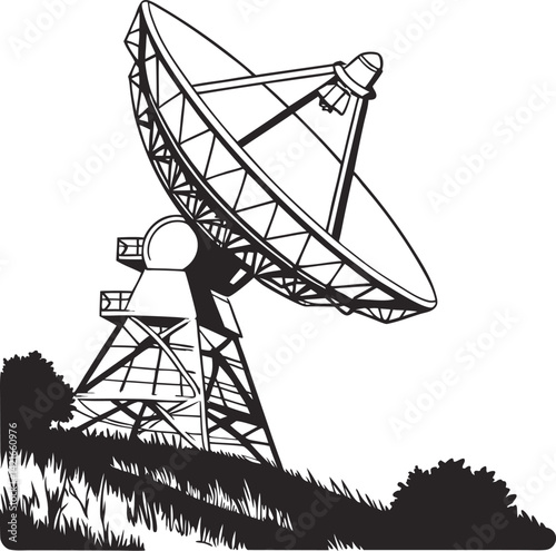 Silhouette of a satellite 