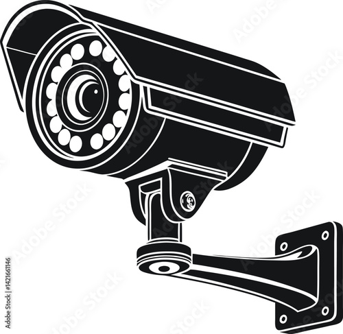 Security camer silhouette black colour