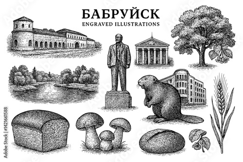 Discovering Babruysk through Engraved Illustrations of Nature, Architecture, and Local Culture