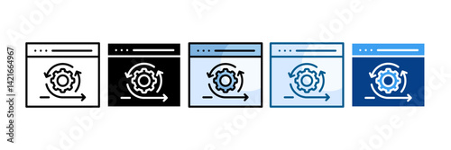 Project Management Icon Set Multiple Style Collection