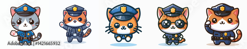 Vector of a cat police officer.