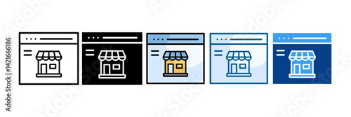 E-Commerce Icon Set Multiple Style Collection