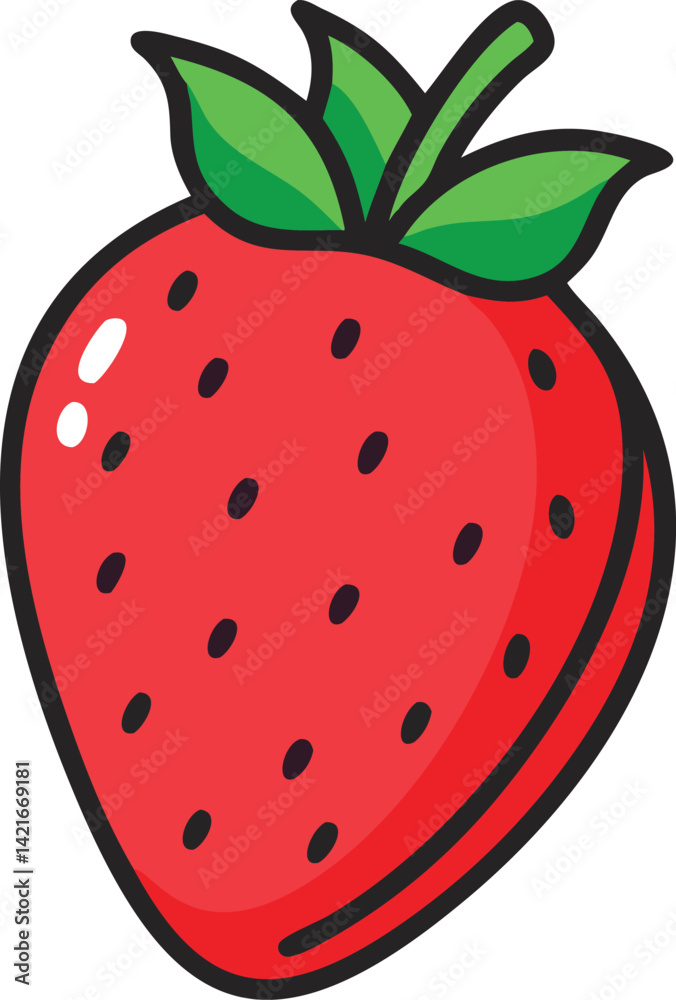 Obraz premium Strawberry vector art