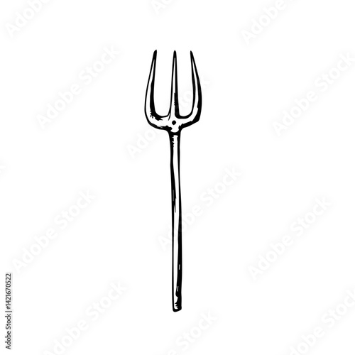 Fork illustration against a plain white background  
