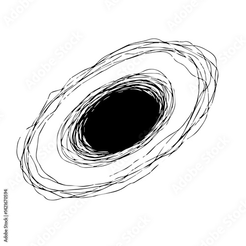 Abstract black hole illustration representing cosmic phenomena  