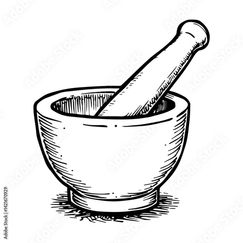Mortar and Pestle Sketch