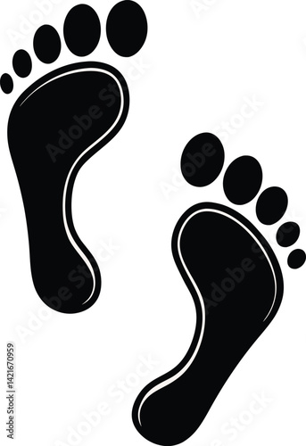 Footprint. Human footprint icon. 