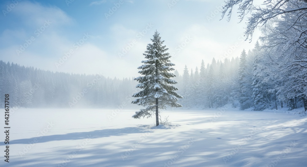 winter landscape with trees and snow winter landscape with trees and snow