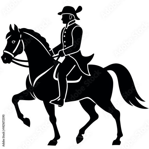 Toussaint-Louverture-riding-a-horse-outline 