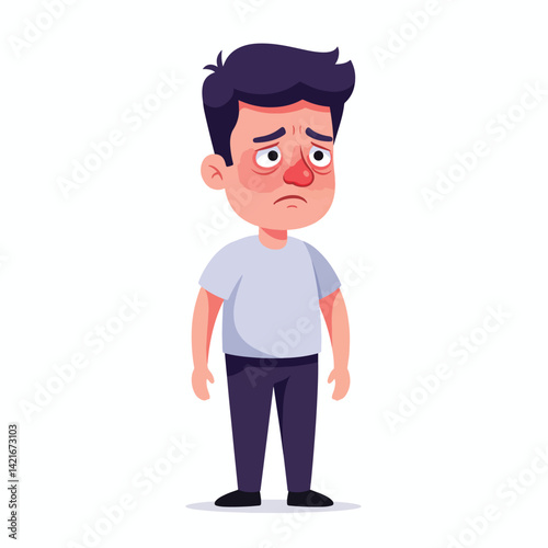 Sick Person Character Full Body