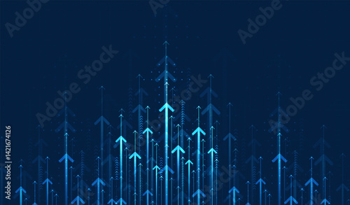 Abstract arrow direction. Technology background. High speed. Hi-tech