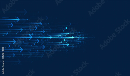 Abstract arrow direction. Technology background. High speed. Hi-tech