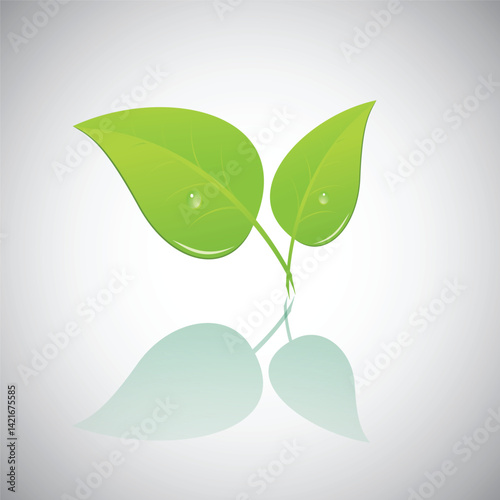 green leaf icon, leaves falling on water, icon leaf green