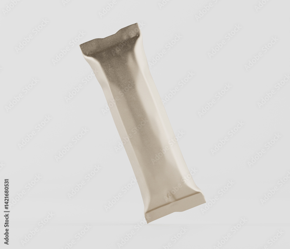 Stick packaging for sugar or salt 3D render illustration Stick packaging for sugar or salt 3D render illustration