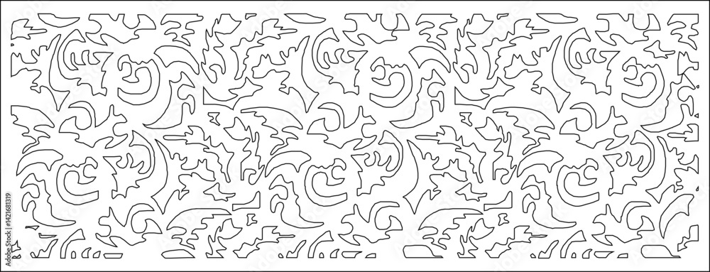 Obraz premium vector sketch illustration silhouette design background pattern abstract modern classic vintage 