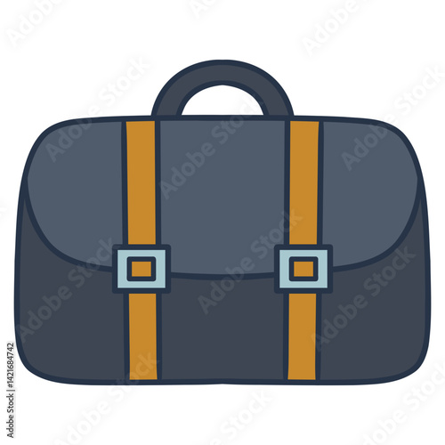vector illustration of a suitcase. baggage briefcase cartoon