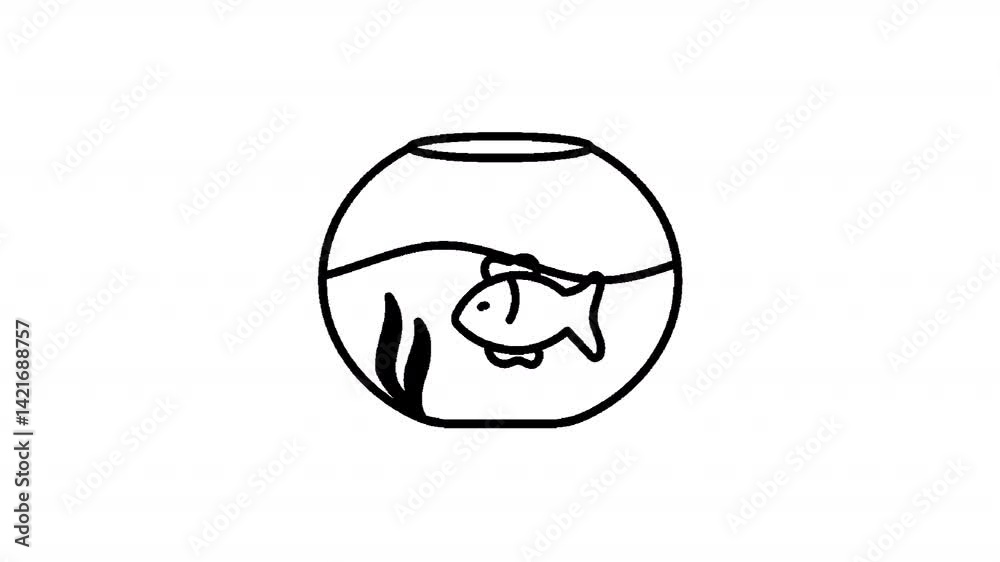 Fish Bowl Animation Icon Fish Bowl Animation Icon