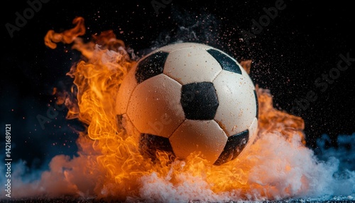 Soccer ball engulfed in flames (3)