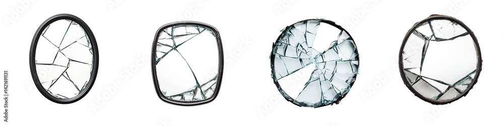 Shattered glass frames in abstract composition Shattered glass frames in abstract composition