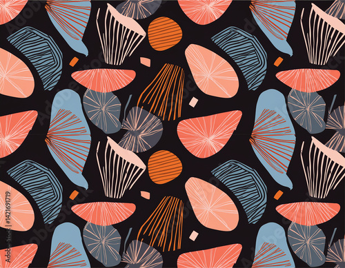 seamless pattern with shells