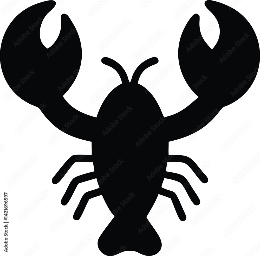 Obraz premium Lobster line art