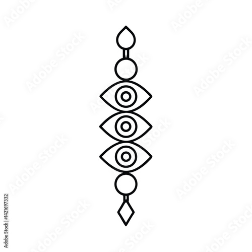 crystal themed ornament with jagged geometric shapes