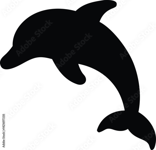 Eommon dolphin line art 