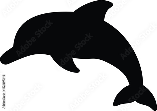 Eommon dolphin line art 