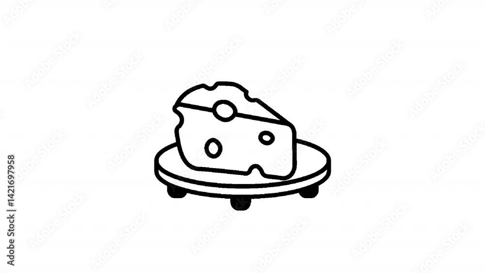 Serve Cheese Animation Icon Serve Cheese Animation Icon