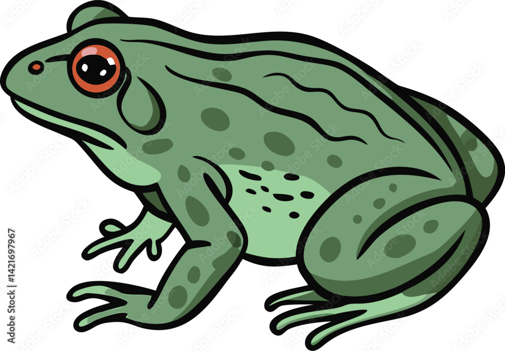 Fototapeta premium Bullfrog line art 