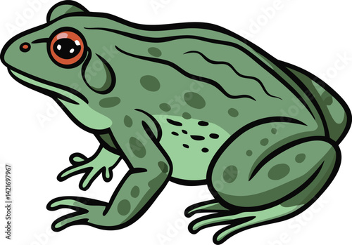 Bullfrog line art 