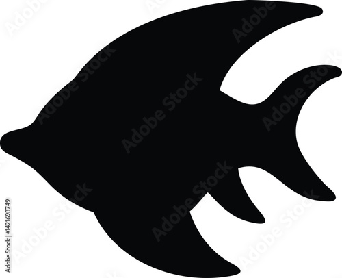Angelfish line art