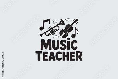 music teacher  illustration vector
