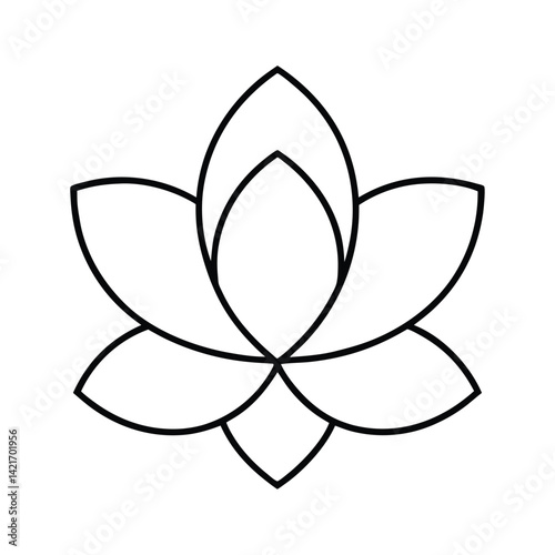 scandinavian folk flower border in symmetrical style