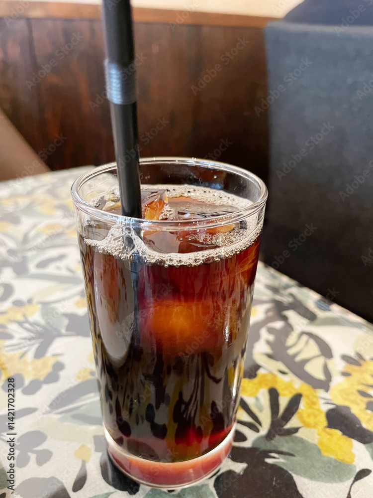 グラスに入ったアイスコーヒー