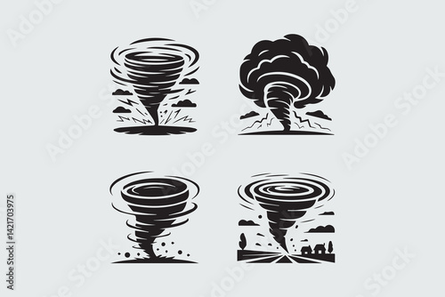 tornado storm illustration vector